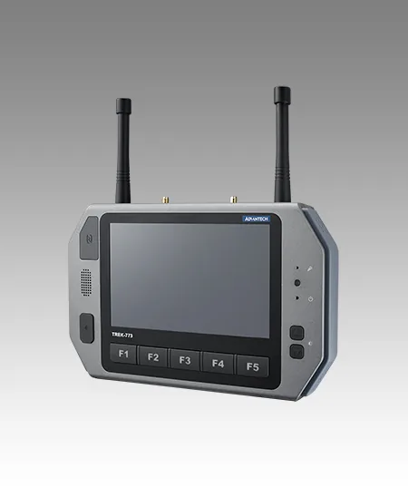Đầu cuối dữ liệu di động Advantech TREK-773 màn hình 7 inch, viền vỏ chắc chắn, hàng phím chức năng bên phải màn hình